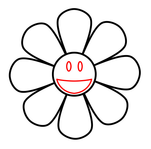 Sunflower clipart outline