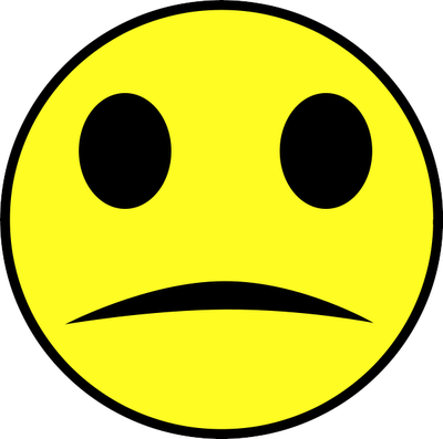 Unhappy face clipart