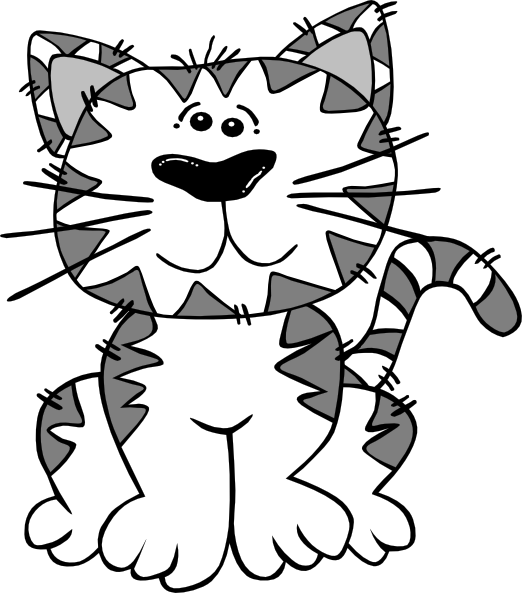 Gray And White Cat Clipart