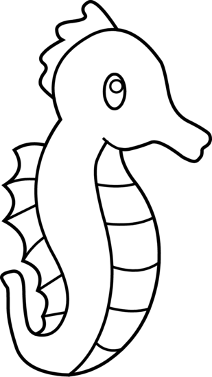 Seahorse Clipart Black And White - Free Clipart Images