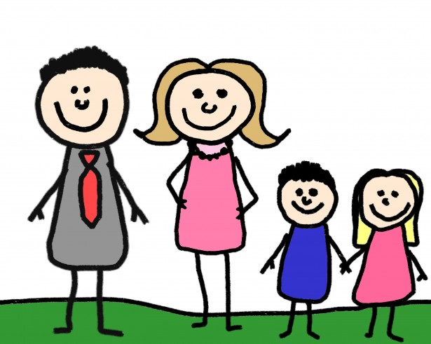 Clip Art Stick Figure Family Clipart