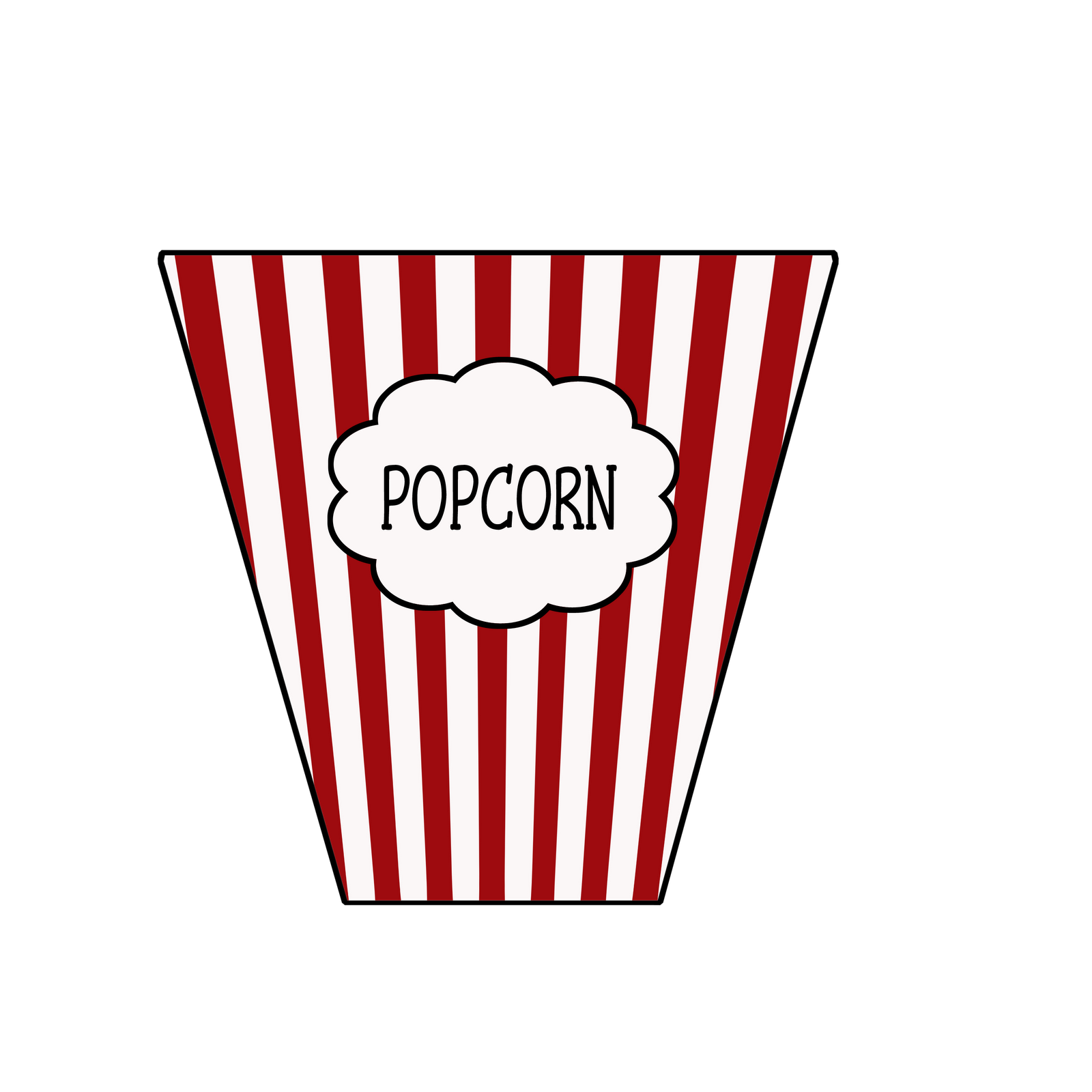 Popcorn Clip Art Black And White - Free Clipart Images