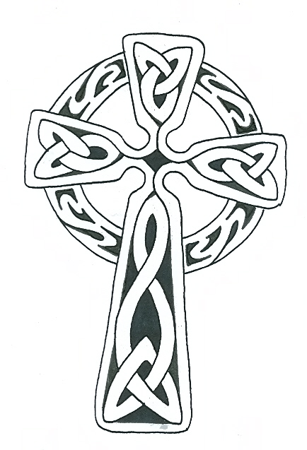 Celtic Cross Tattoo. Celtic Tattoo Shop, Newport, Rhode Island.