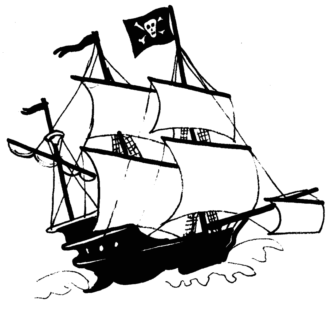 Pirate Ship Silhouette Clipart - Free to use Clip Art Resource