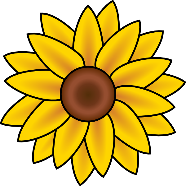 Sunflower clipart outline