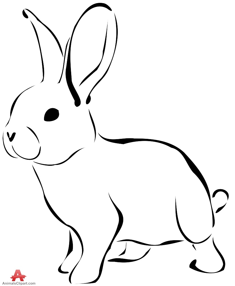 Rabbit Clipart Outline