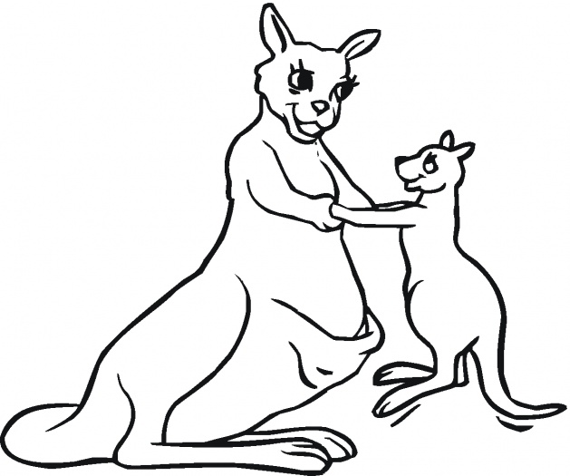 Kangaroos coloring pages | Super Coloring