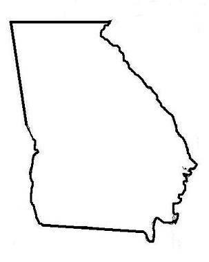 Ga state outline clipart