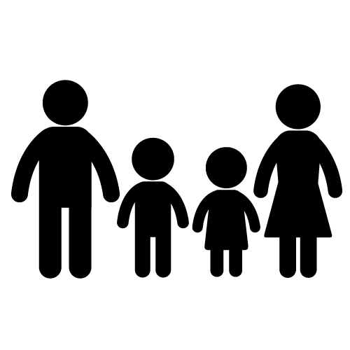 Family of four clip art