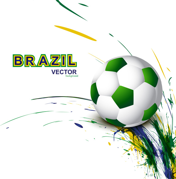 Beautiful brazil flag concept grunge card colorful soccer ...