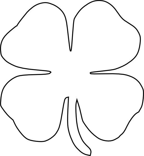 Best Photos of Free Printable Clover Shape - Four Leaf Clover ...