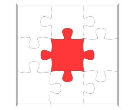 Large Puzzle Piece Template