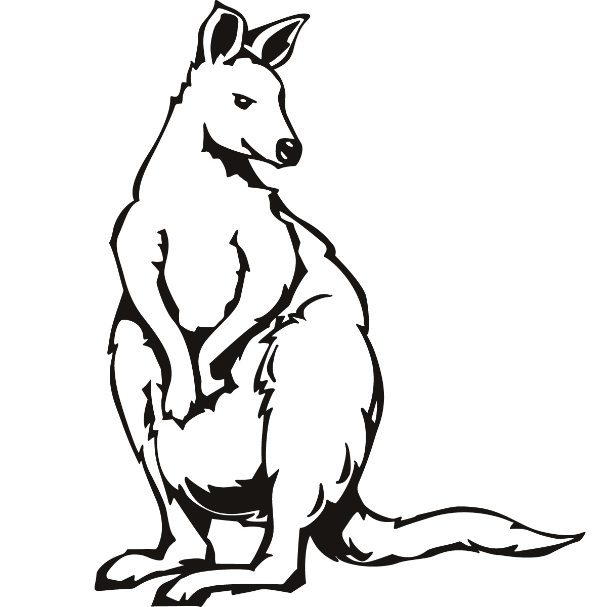 Kangaroo Outline Clipart