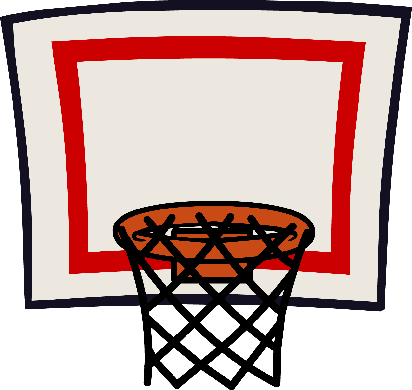 Basketball hoop backboard clipart