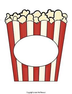 Popcorn bucket clipart black and white