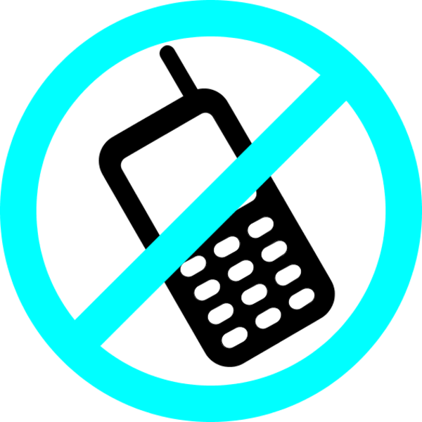 No Cell Phones Allowed - vector Clip Art