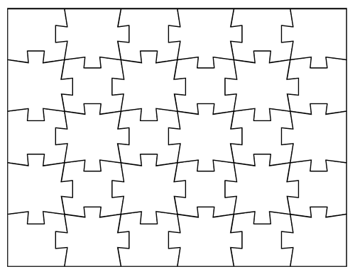 Jigsaw puzzle template for kids