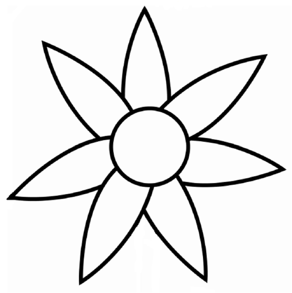 Sunflower petals clipart outline