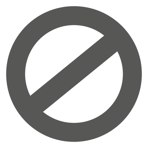 Ban circle sign - Transparent PNG/SVG