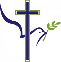 With A Baptist Church Cross Logo Clipart