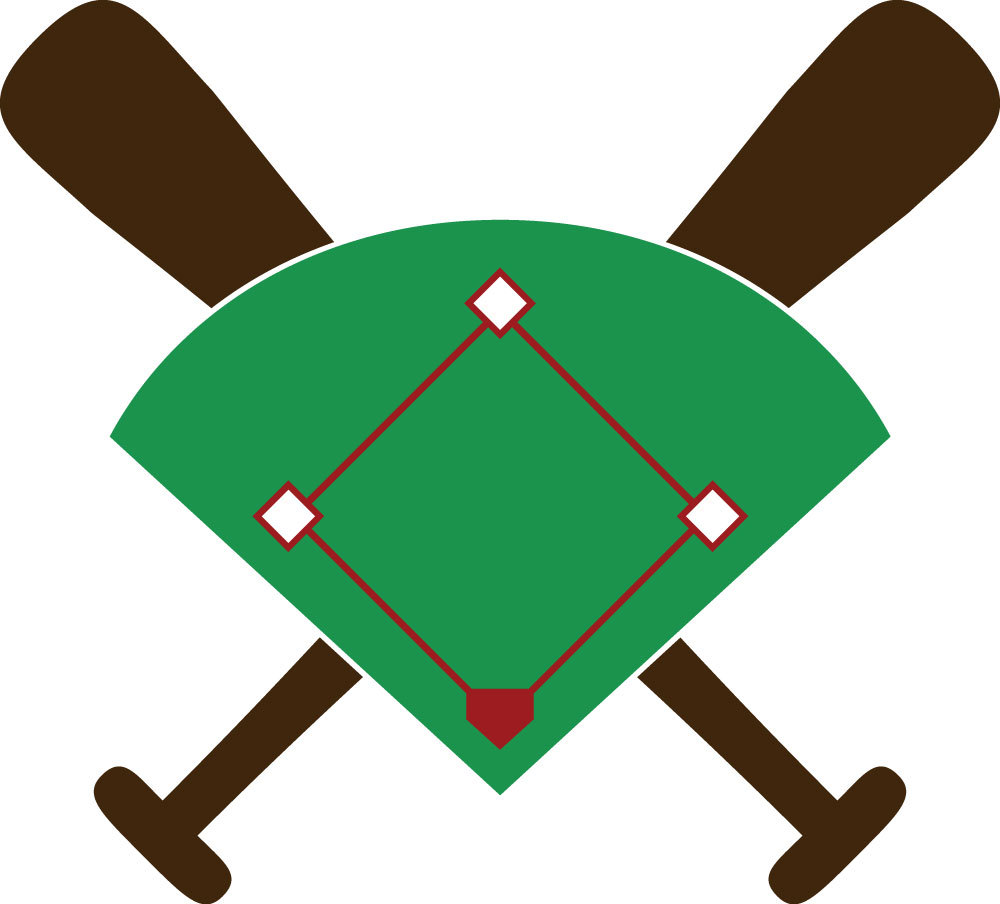 Baseball infield clipart