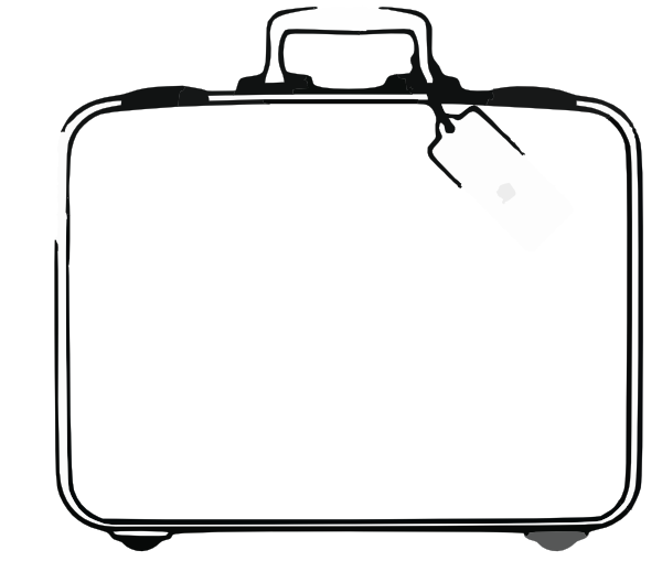 Gallery For > Suitcase Clipart Black And White