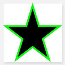 Neon Green Star Stickers | Neon Green Star Sticker Designs | Label ...