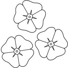 ANZAC Poppy Outline - ClipArt Best