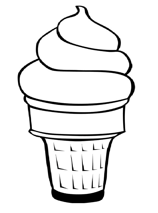 Ice Cream Cone Coloring Page | Free Download Clip Art | Free Clip ...