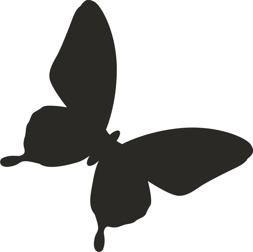 Black butterfly clipart