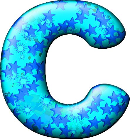 Clipart number letter c