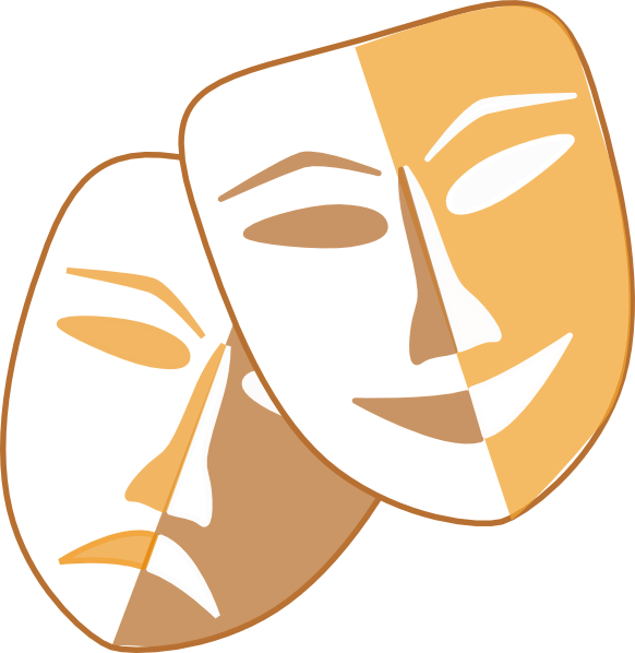 Theatre Masks clip art - vector clip art online, royalty free ...