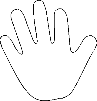 Blank Handprint Template