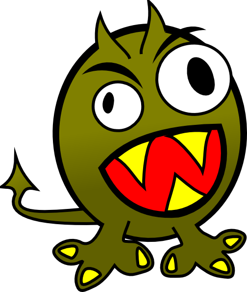 Scary Cartoon Monster Faces - ClipArt Best