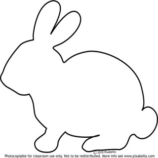 Rabbit Outline Easter Bunny Craft Ideas Bunny Stencil Bunny Rabbit ...