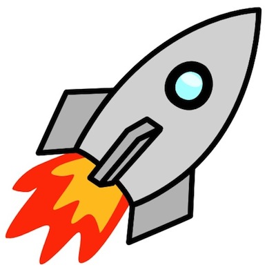 Rocket Ship Black And White Clipart