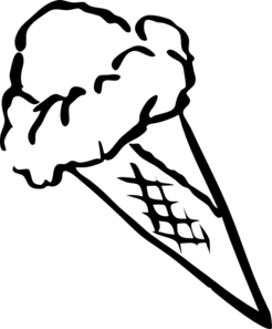 Ice Cream Outline clip art - vector clip art online, royalty free ...