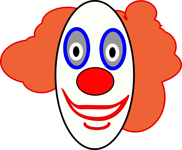 Creepy Clown Face Clip Art - vector clip art online ...