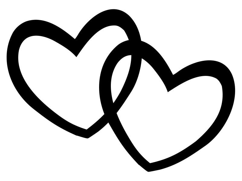 Black And White Heart Clipart - Tumundografico