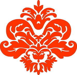 Orange Damask Clip Art - vector clip art online ...