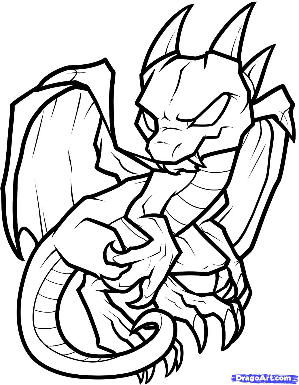 Baby dragon coloring pages to download and print for free