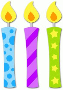 Happy birthday candles clipart