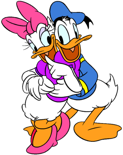 Disney's Daisy & Donald Duck Hug Clipart Image --> Disney-