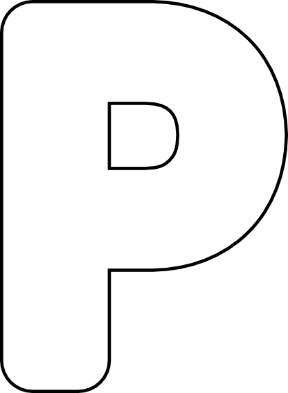 Letter p stencil clipart