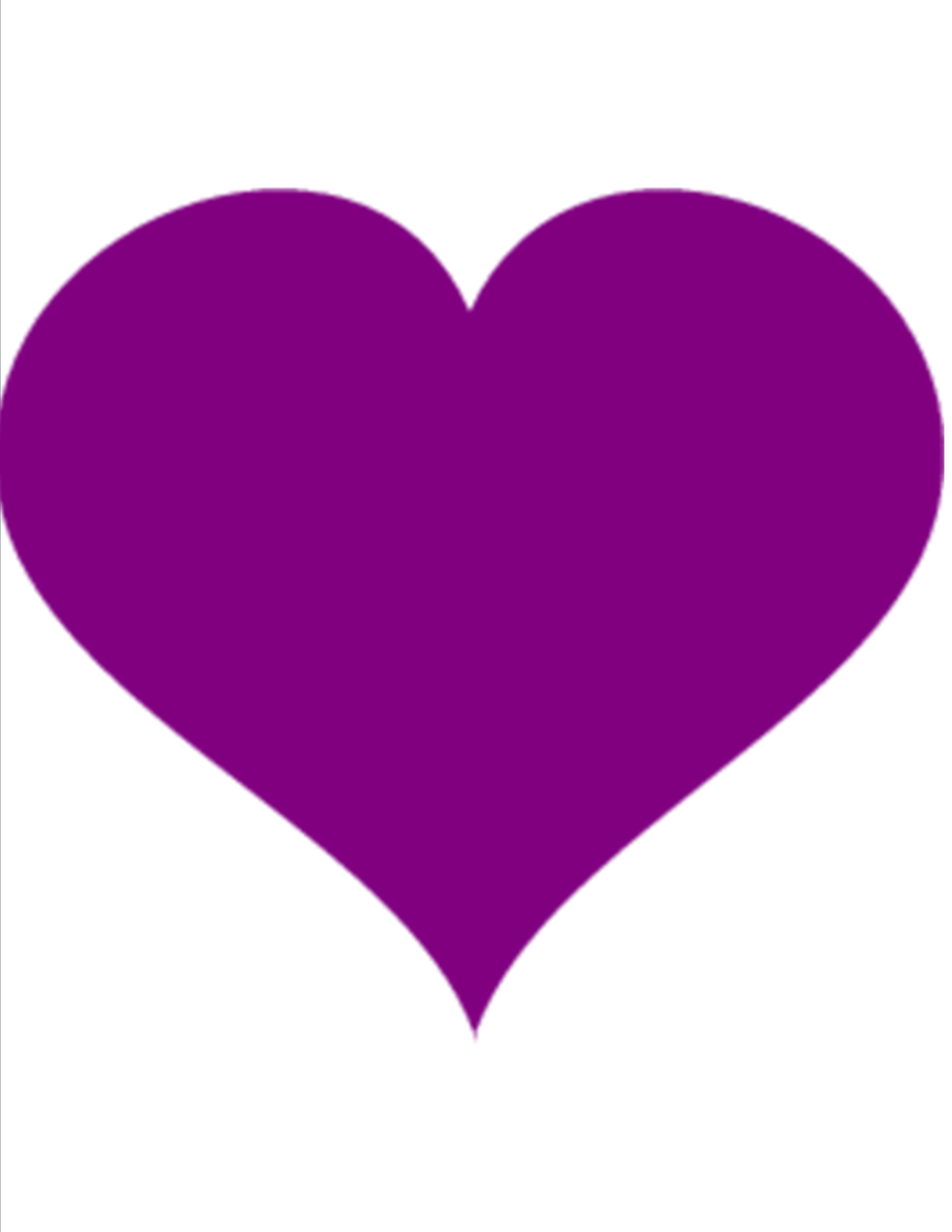 PURPLE HEART SHAPE - ClipArt Best