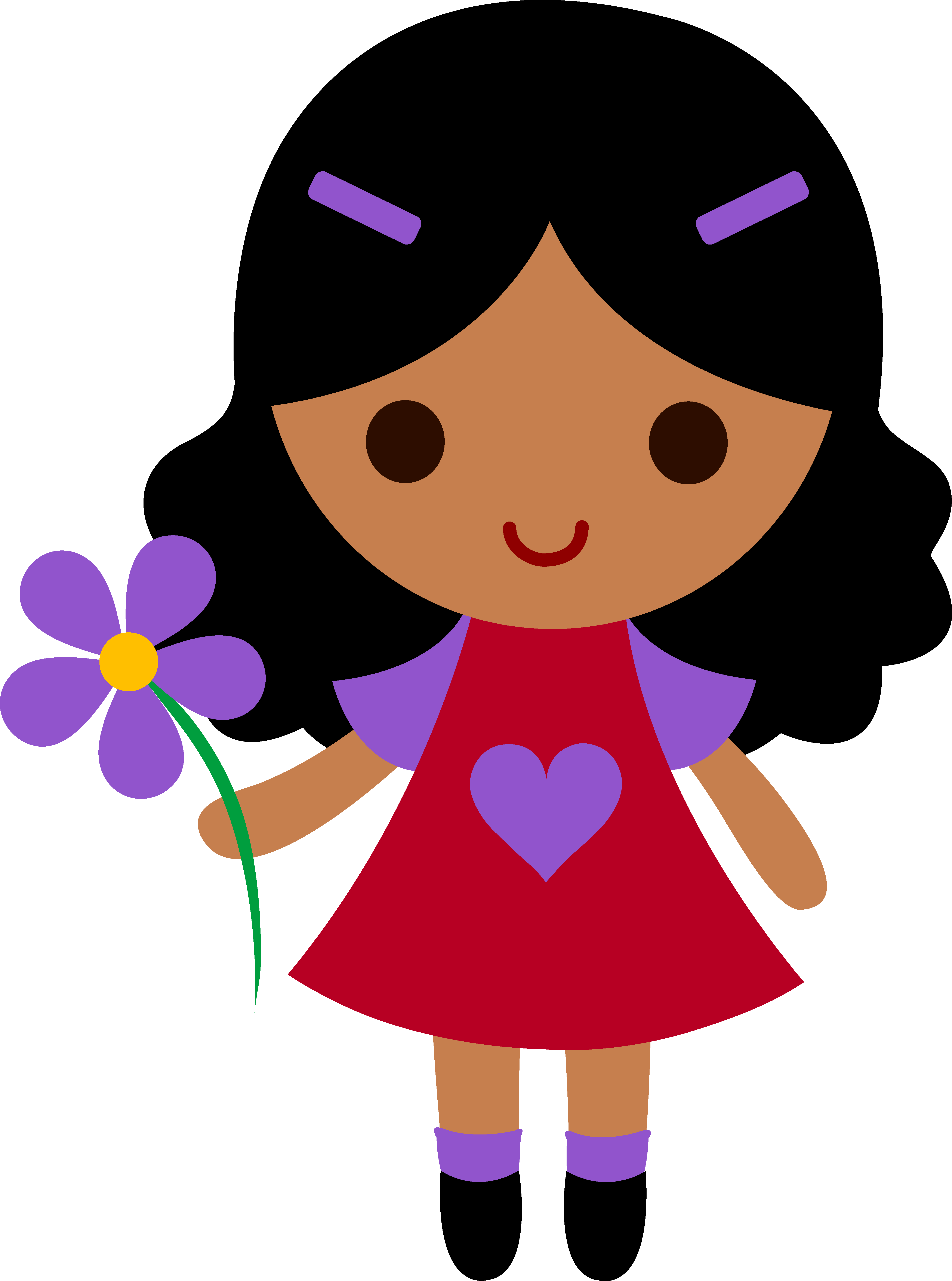 Cute girl clipart cartoon - ClipartFox