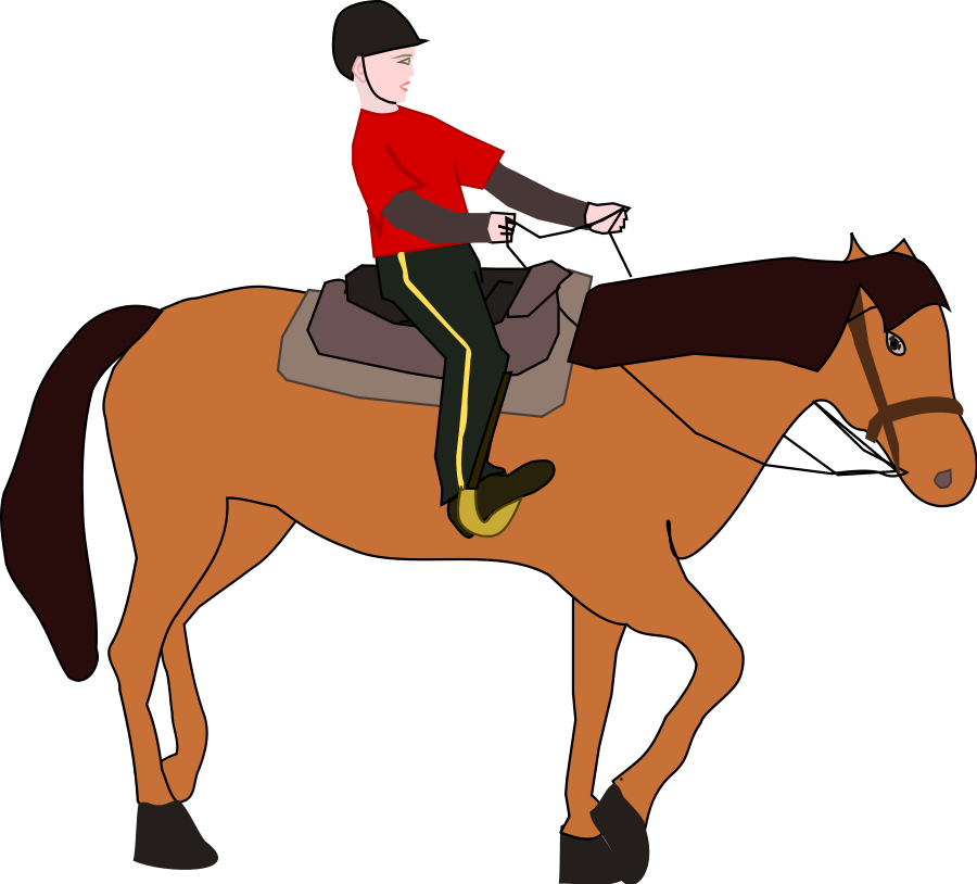 Horse riding clipart