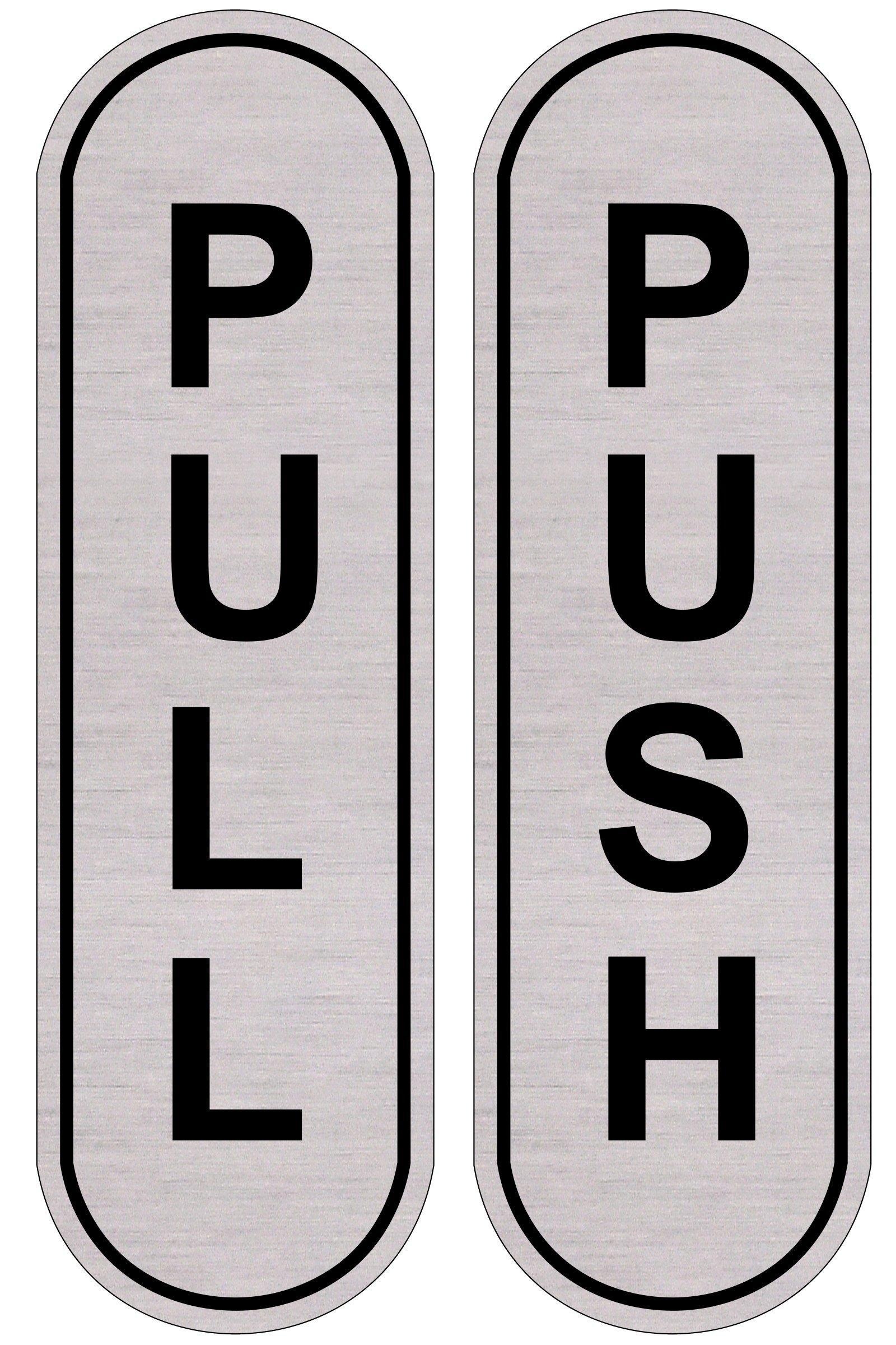 Door Sign I Push Pull I Pull Door I Push Door I Stainless Steel I ...