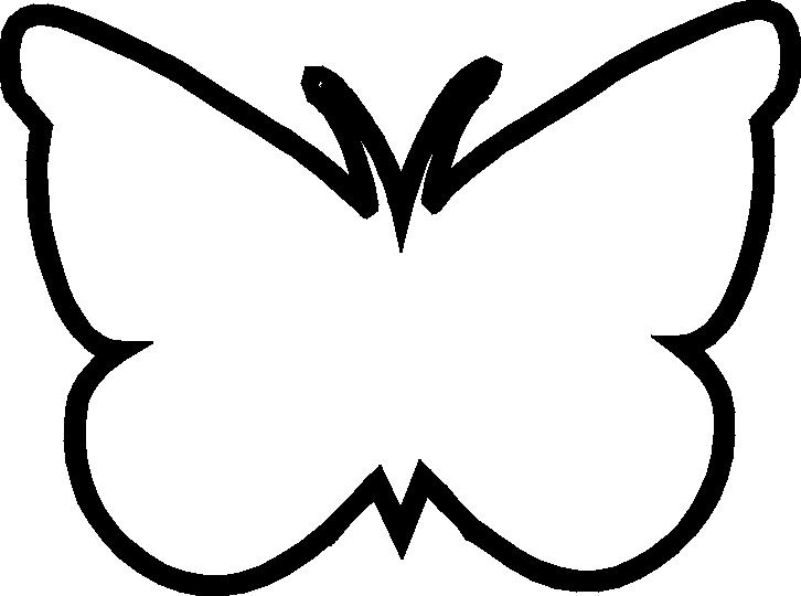 Simple Outlines Of Butterflies - ClipArt Best