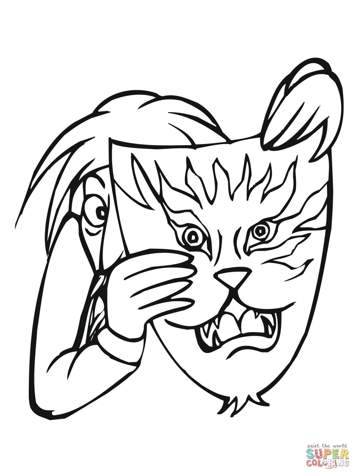 Tiki Mask coloring page | Free Printable Coloring Pages